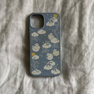 Pela Case for iPhone 13, Powder Blue Fluffy Flower